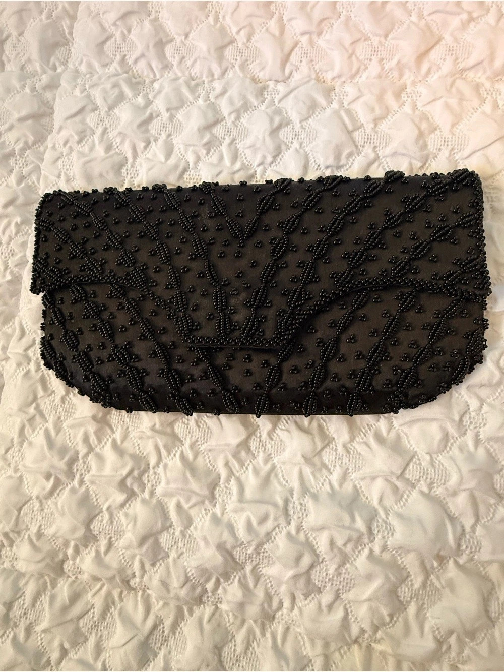 Vintage/Antique Goldeo Beaded Clutch in Black